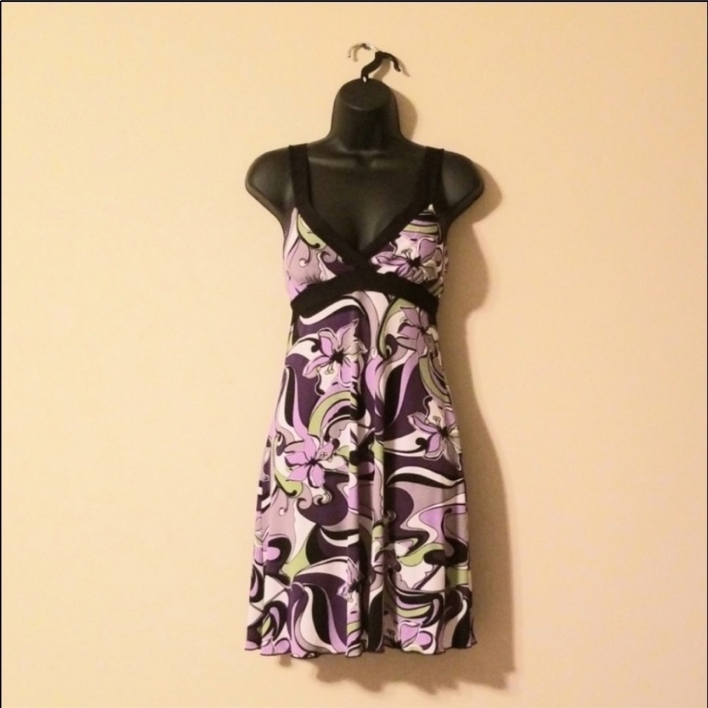 Speechless Fun Pattern Purple Dress, Small - Picture 2 of 4